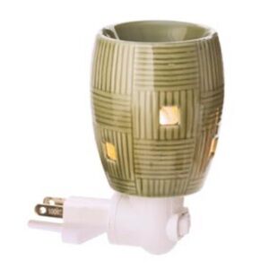 Scentsy Weave Green Nightlight Mini Warmer
